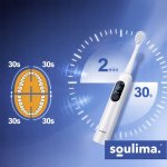 Soulima 26850 Sonický zubní kartáček + 6 hlavic, 90 000 ot./min, bílý