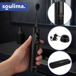 Soulima 26851 Sonický zubní kartáček + 6 hlavic, 90 000 ot./min, černý
