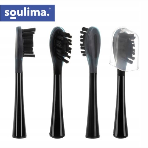 Soulima 26851 Sonický zubní kartáček + 6 hlavic, 90 000 ot./min, černý