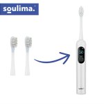 Soulima 26929 Náhradné zubné kefky X800, mäkké + stredné, 2 ks, biele