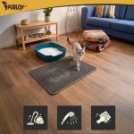 Purlov 27770 Podložka pod kočičí toaletu 75 x 55 cm, šedá