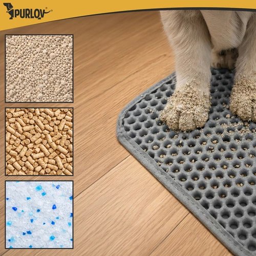 Purlov 27770 Podložka pod kočičí toaletu 75 x 55 cm, šedá