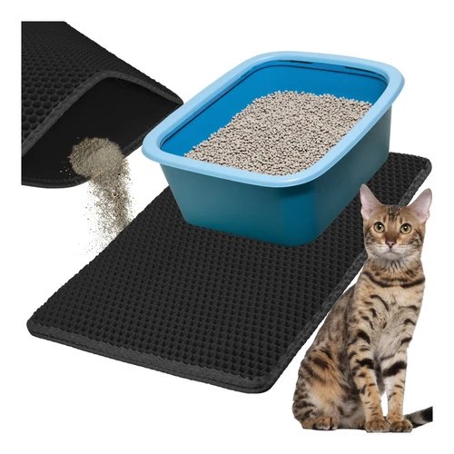 Purlov 27764 Podložka pod kočičí toaletu 60 x 45 cm, černá