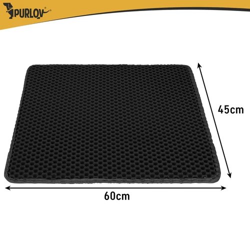 Purlov 27764 Podložka pod kočičí toaletu 60 x 45 cm, černá