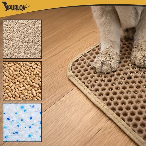 Purlov 27765 Podložka pod kočičí toaletu 60 x 45 cm, béžová  