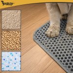 Purlov 27763 Podložka pod kočičí toaletu 60 x 45 cm, šedá