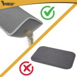 Purlov 27763 Podložka pod kočičí toaletu 60 x 45 cm, šedá