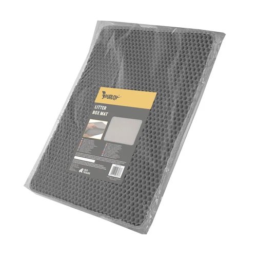 Purlov 27763 Podložka pod kočičí toaletu 60 x 45 cm, šedá