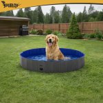 Purlov 27507 Skladací bazén pre psov 160 x 30 cm, modro-sivý