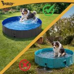 Purlov 27507 Skladací bazén pre psov 160 x 30 cm, modro-sivý