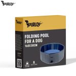 Purlov 27507 Skladací bazén pre psov 160 x 30 cm, modro-sivý