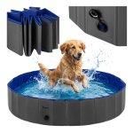 Purlov 27507 Skladací bazén pre psov 160 x 30 cm, modro-sivý
