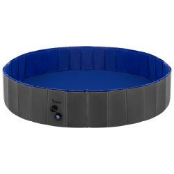 Purlov 27507 Skladací bazén pre psov 160 x 30 cm, modro-sivý