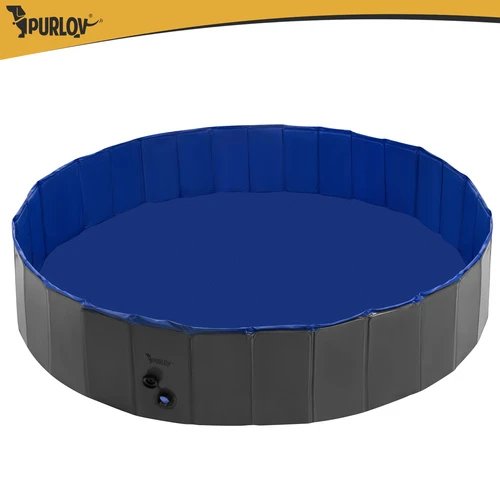 Purlov 27507 Skladací bazén pre psov 160 x 30 cm, modro-sivý