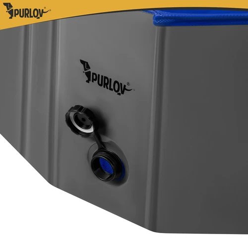 Purlov 27507 Skladací bazén pre psov 160 x 30 cm, modro-sivý