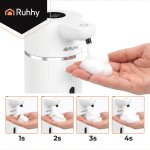 Ruhhy 27653 Bezdotykový dávkovač mýdla 420 ml, LED, USB-C, bílý