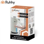 Ruhhy 27653 Bezdotykový dávkovač mýdla 420 ml, LED, USB-C, bílý