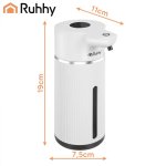 Ruhhy 27653 Bezdotykový dávkovač mýdla 420 ml, LED, USB-C, bílý