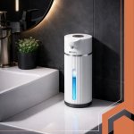 Ruhhy 27653 Bezdotykový dávkovač mýdla 420 ml, LED, USB-C, bílý