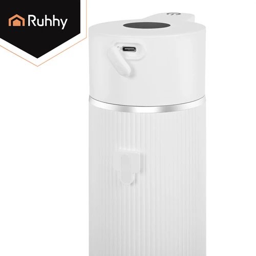 Ruhhy 27653 Bezdotykový dávkovač mýdla 420 ml, LED, USB-C, bílý