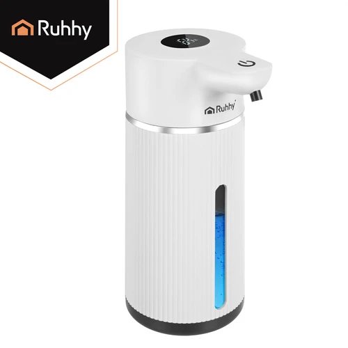 Ruhhy 27653 Bezdotykový dávkovač mýdla 420 ml, LED, USB-C, bílý