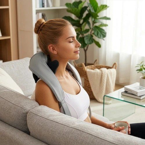 Isomedix 27467 Masážní přístroj na krk Shiatsu s vyhříváním 22,2 W, USB‑C
