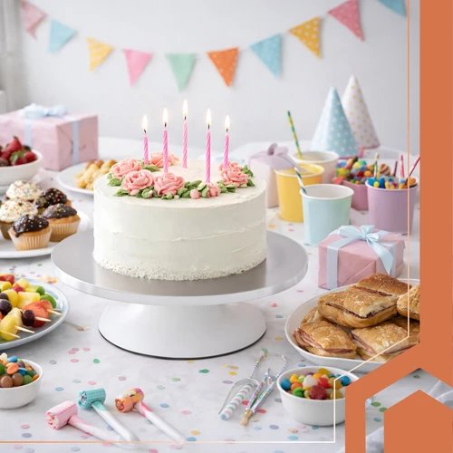 Ruhhy 27428 Dortový otočný stojan 30 cm, nerez