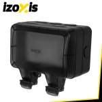 Izoxis 27730 Dvojitá vnější zásuvka s klapkou IP66, 230 - 250 V, 16 A, černá