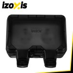 Izoxis 27730 Dvojitá vnější zásuvka s klapkou IP66, 230 - 250 V, 16 A, černá