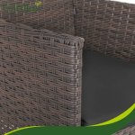 Gardlov 26911 Zahradní nábytek - pohovka, 2 křesla, stolek se sklem, ratan hnědý