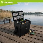 Trizand 27412 Rybárska debna so sedadlom do 140 kg, 38 x 34 x 21 cm, čierna 