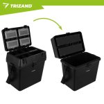 Trizand 27412 Rybárska debna so sedadlom do 140 kg, 38 x 34 x 21 cm, čierna 