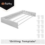 Ruhhy 27759 Skladací nástenný sušiak na bielizeň 80 cm, biely