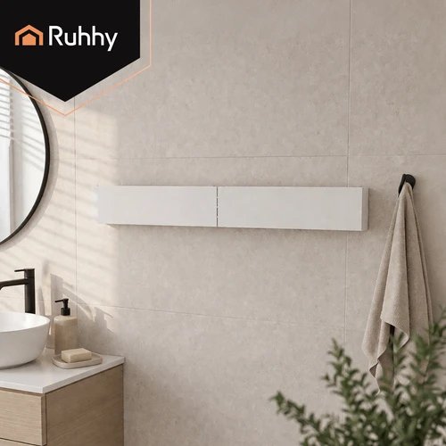 Ruhhy 27759 Skladací nástenný sušiak na bielizeň 80 cm, biely