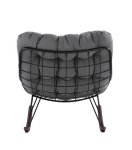 Gordon G1146 Houpací křeslo s měkkým polštářem, černošedé, bazar 