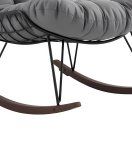 Gordon G1146 Houpací křeslo s měkkým polštářem, černošedé, bazar 