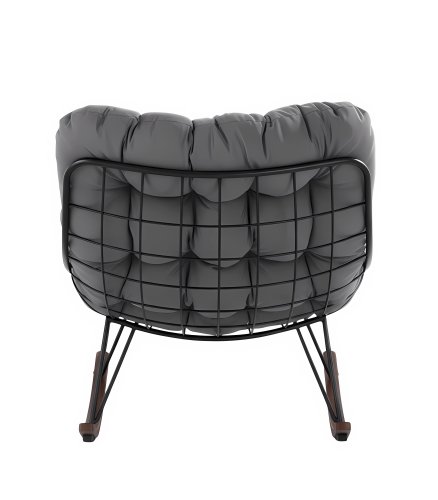 Gordon G1146 Houpací křeslo s měkkým polštářem, černošedé, bazar 