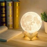 KIK KX7974 3D Lampička mesiac Moon Light