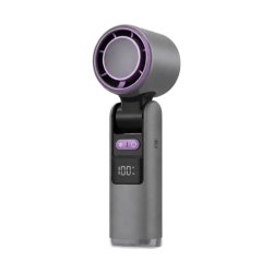 Verk 27703 Přenosný ventilátor s displejem a LED svítilnou, USB, 199 rychlostí, černý