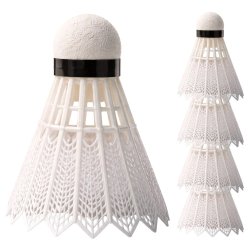 Verk 14714 Badmintonové loptičky, nylon, sada 5 ks, biele