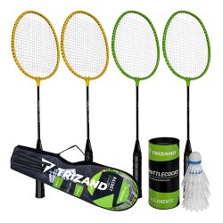 Trizand 27681 Badmintonová sada v puzdre, 4x raketa, 3x loptička