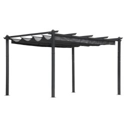 MultiGarden DN-FG-632 Zahradní pergola s ocelovou konstrukcí 3 x 4 m, šedá