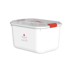Verk 27660 Organizér na léky s bezpečnostním uzávěrem 37 x 27 x 21,5 cm, bílý