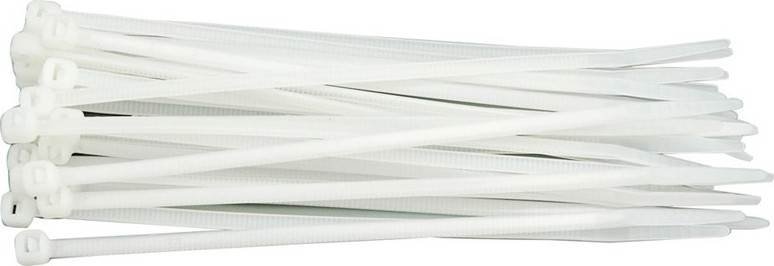 ART 001618 Vázací pásek 3,6 x 300 mm, bílá, balení 100 ks