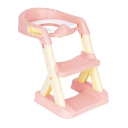 ECOTOYS HA-P23S Dětské sedátko na WC se schůdky, růžové