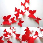 GFT 3D motýlci na zeď červená 12ks