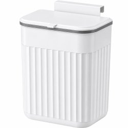 Verk 27672 Závěsný odpadkový koš s víkem 11 l, bílý 