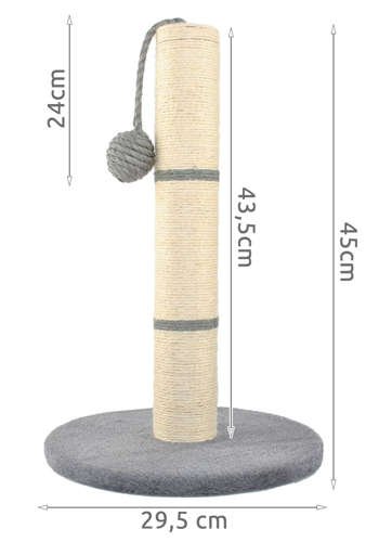 Malatec 7932 Škrabadlo sloupek s hračkou šedá 45cm