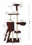 Malatec 7929 Škrabadlo pro kočky 138cm hnědá