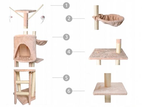 Malatec 7928 Škrabadlo pre mačky 138cm béžová